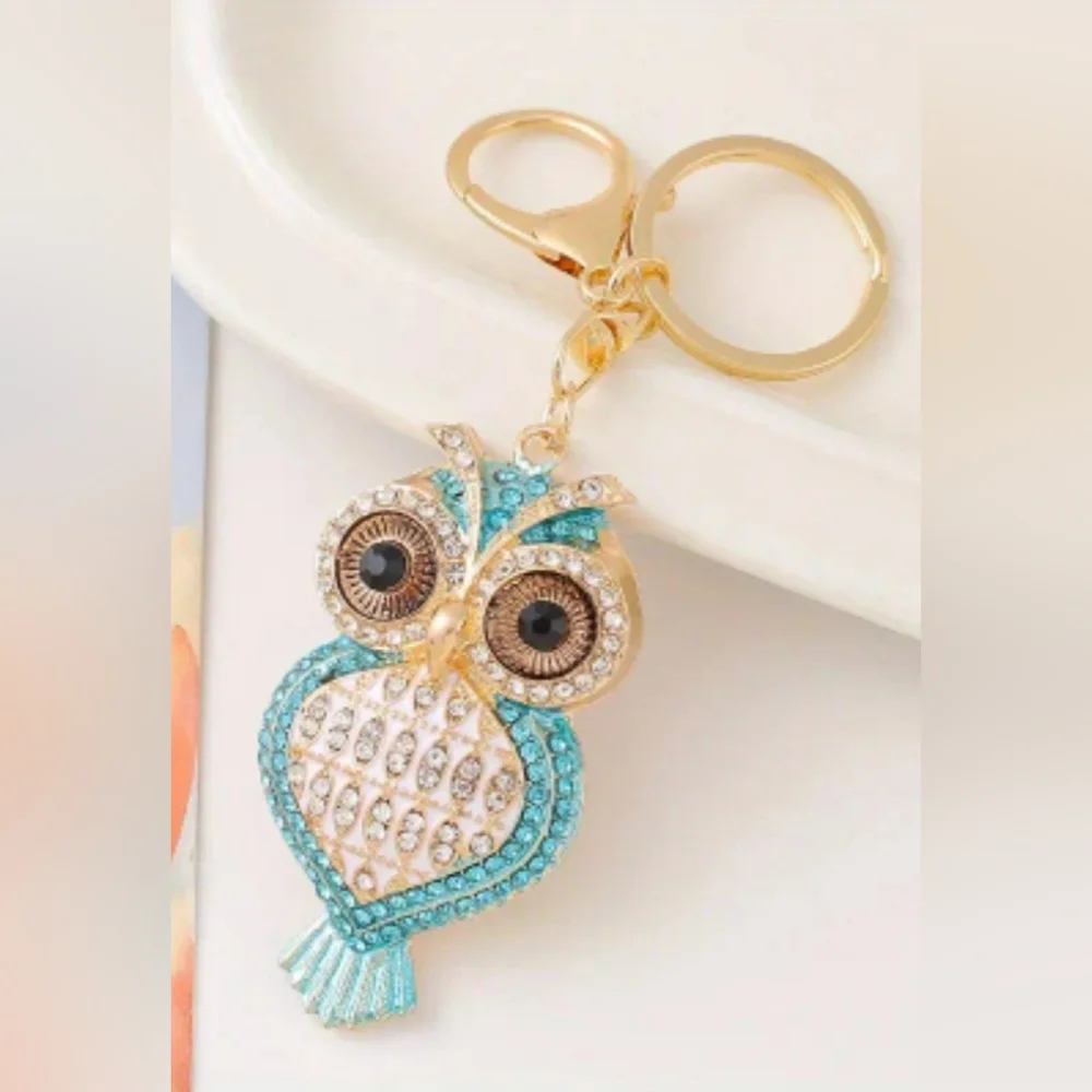 Owl Rhinestone Keychain/Charm - Picture 3 of 3